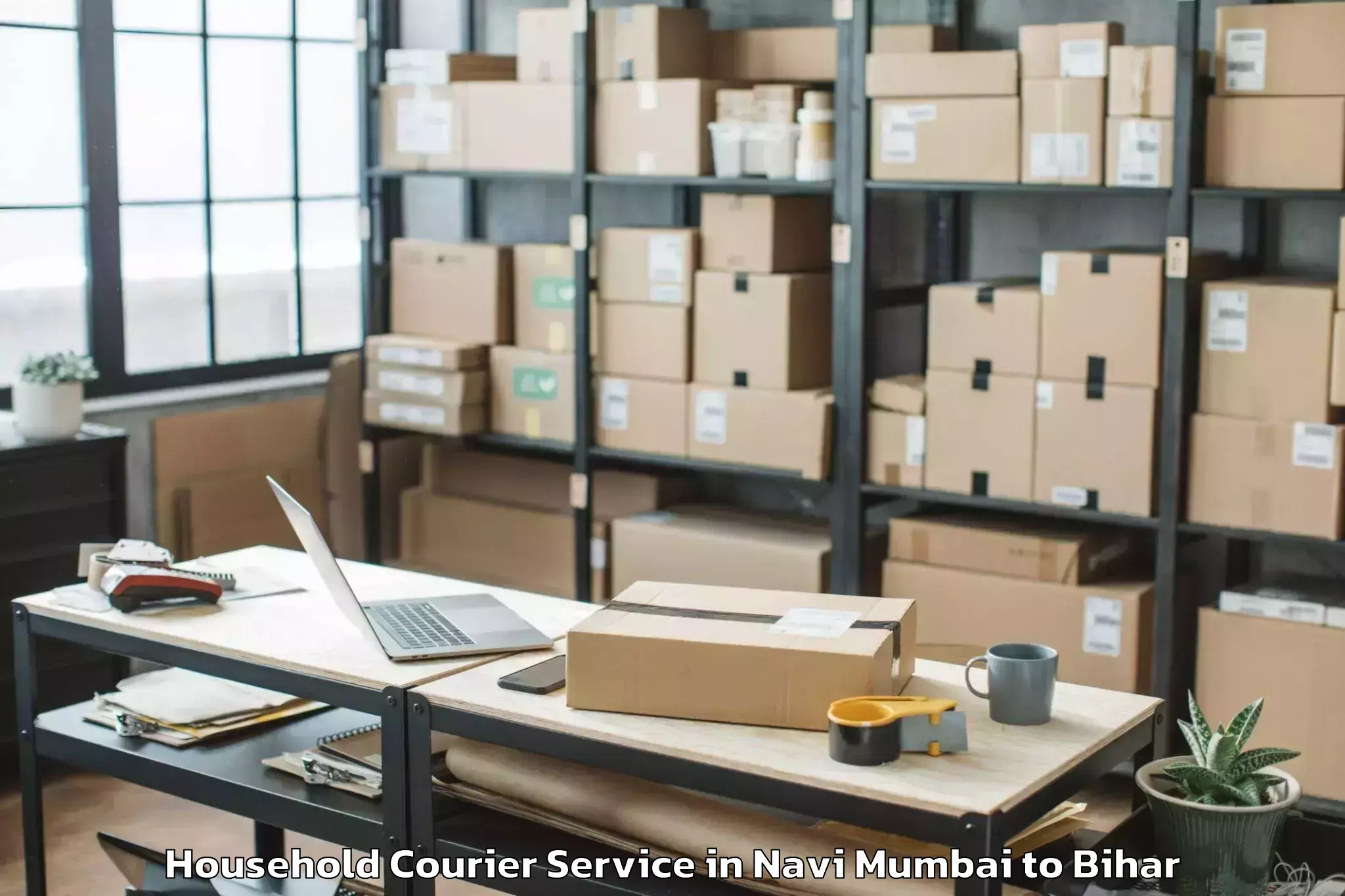 Quality Navi Mumbai to Bishunpur Urf Maharajganj Household Courier